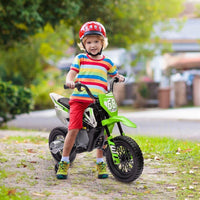Kinder Elektromotorrad 12V Motocross mit Trainingsrädern & Musik