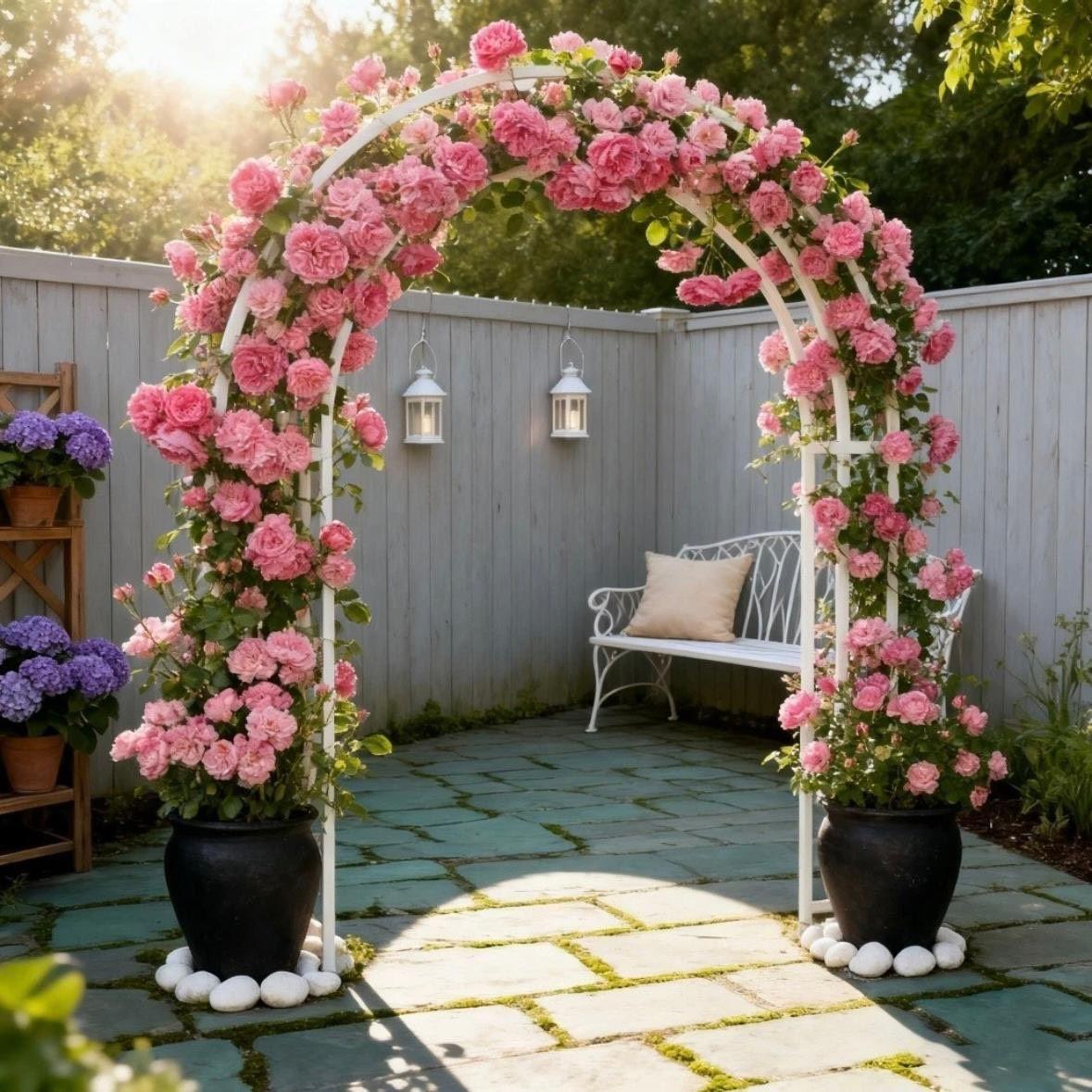 Gartenbogen Schmiedeeisen 2,6m Rankbogen