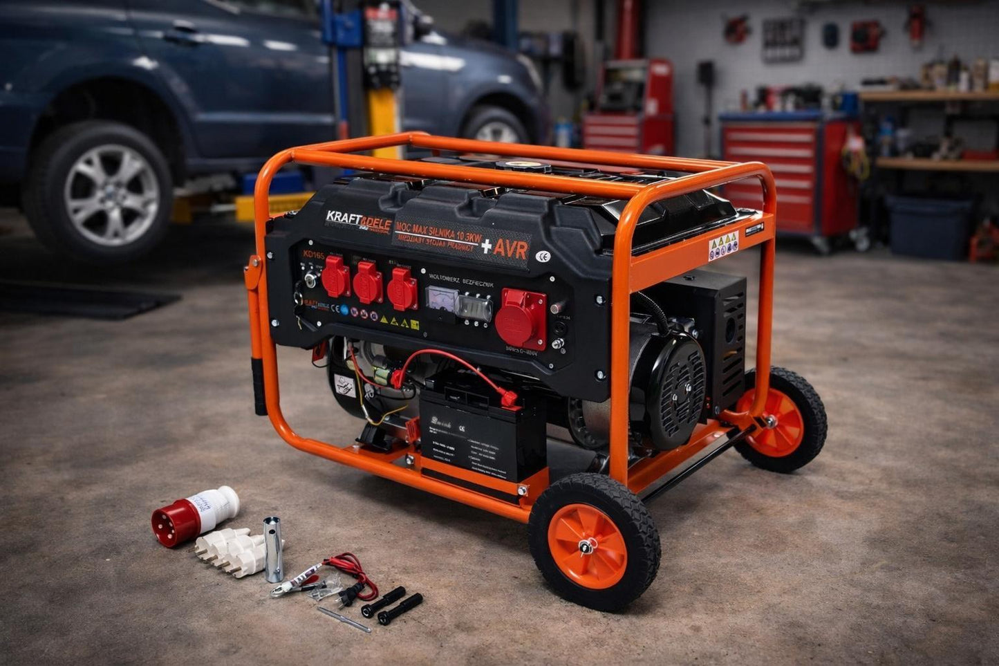 3-Phasen Stromerzeuger 5500W 380V/230V/12V Benzin Generator 15PS