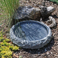 Granit Vogeltränke Windrose Naturstein Vogelbad Garten