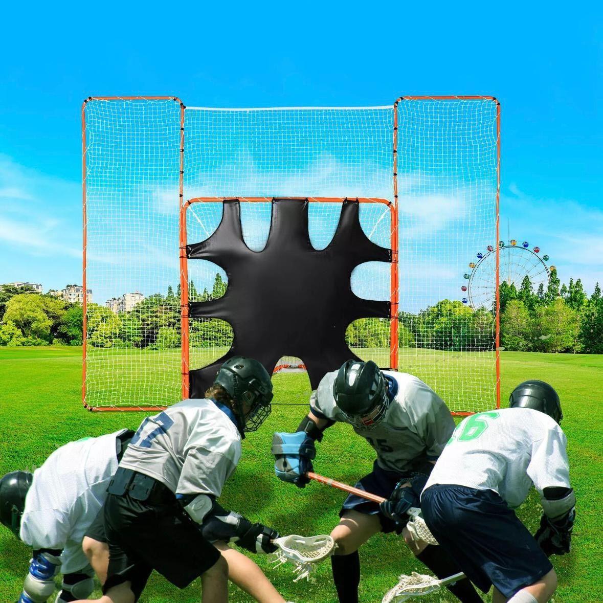 Hockey-/Lacrosse-Tor mit Rücklaufsperre & Zielscheibe