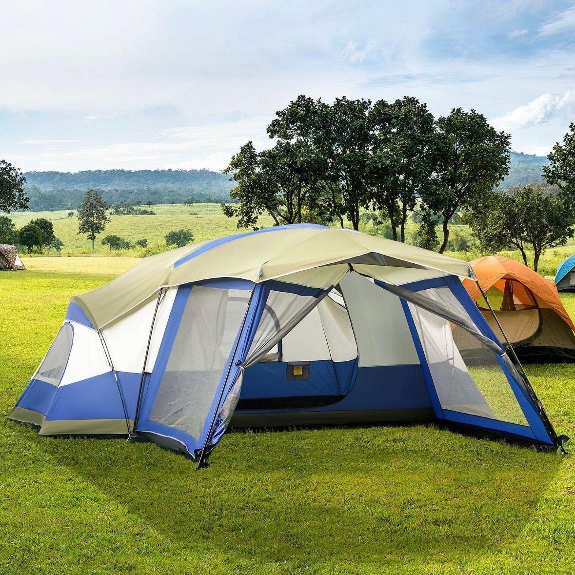 Campingzelt für 6–8 Personen mit Vorzelt