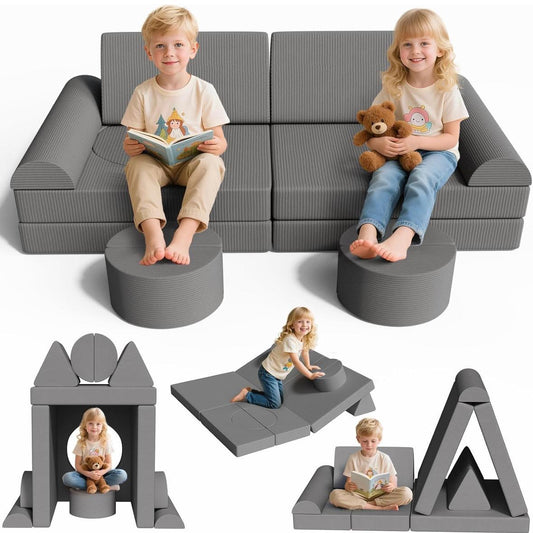 15tlg Modulares Kinderspielsofa Kreative Spielcouch Cord