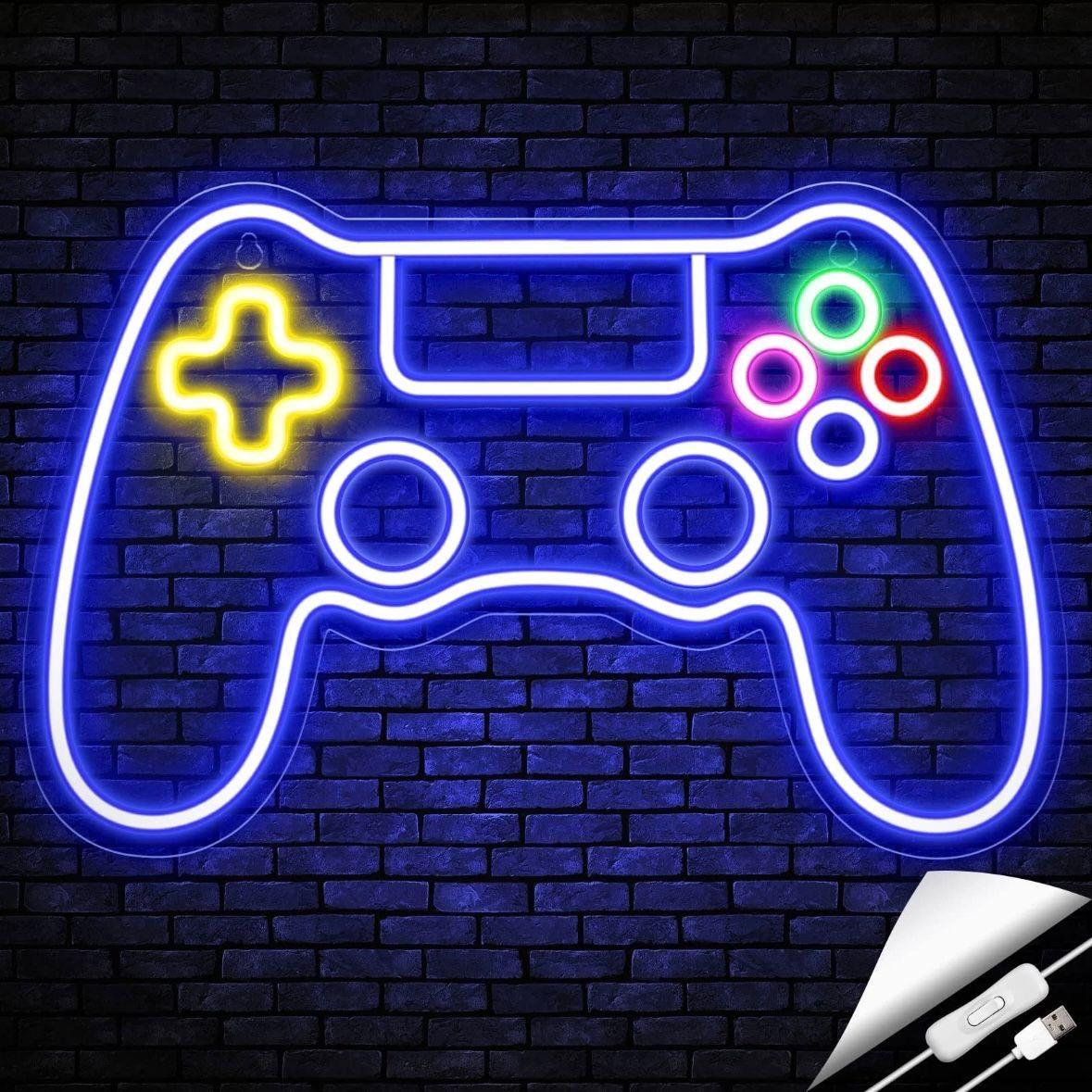 LED Neon Schild Gamepad