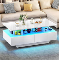 LED Couchtisch Weiß