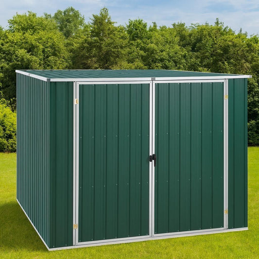 Metall-Gerätehaus mit Doppeltür Wetterfester Gartenschuppen