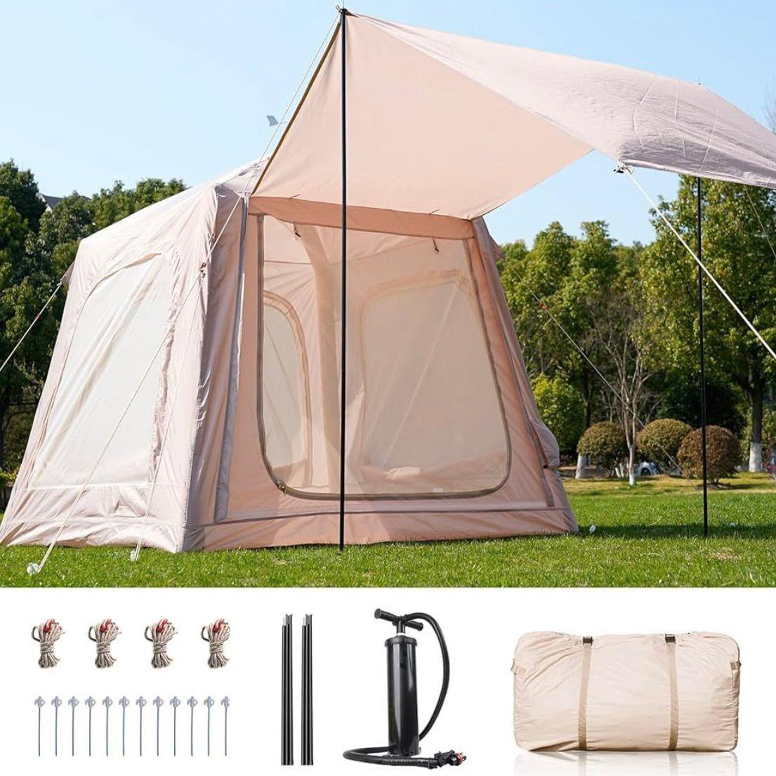 Aufblasbares Campingzelt für 2–4 Personen