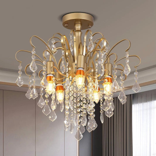 Kristall-Deckenleuchte Elegantes Design mit K9-Kristall