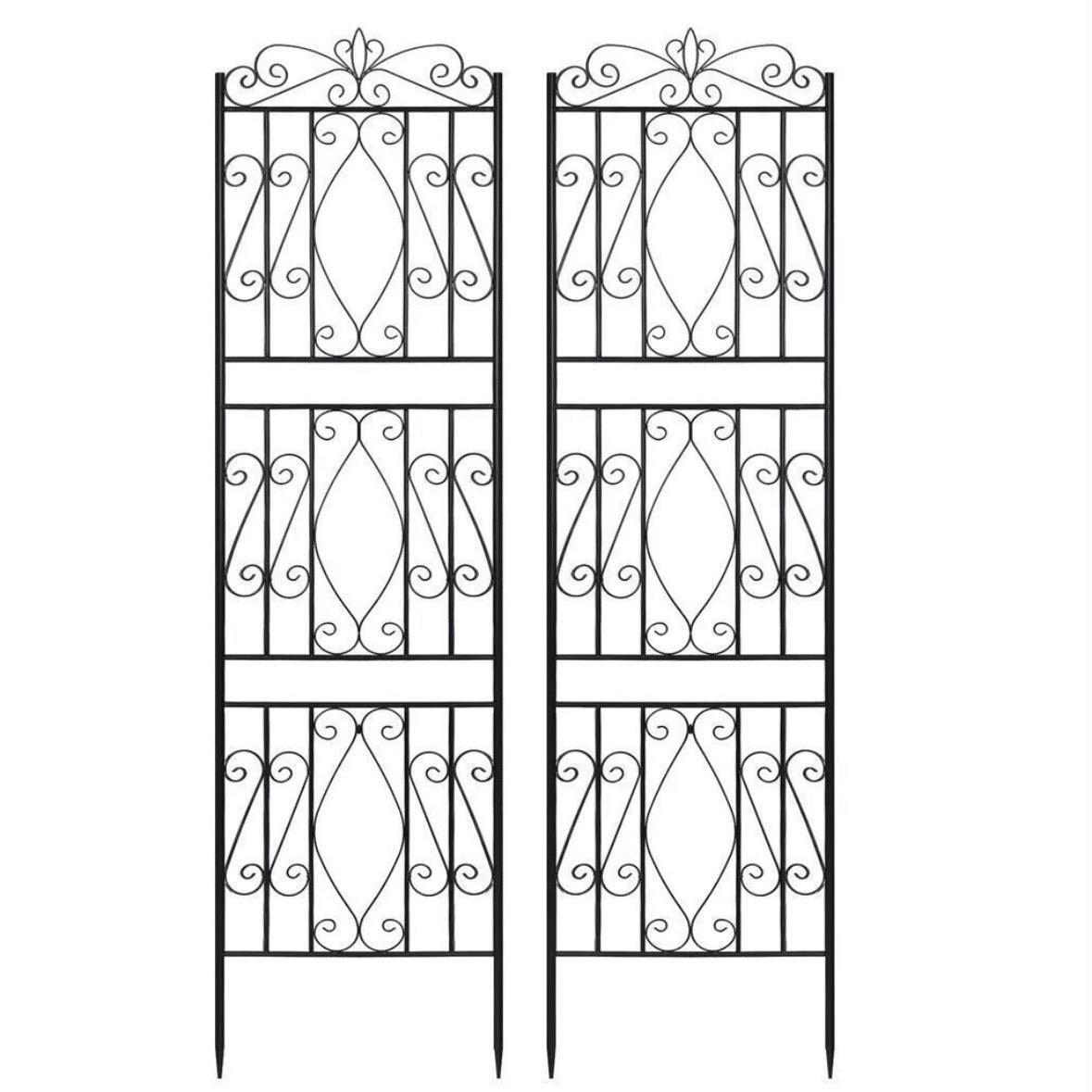 2er Set Rankgitter Metall Gartenspalier Rankhilfe Pflanzenstütze