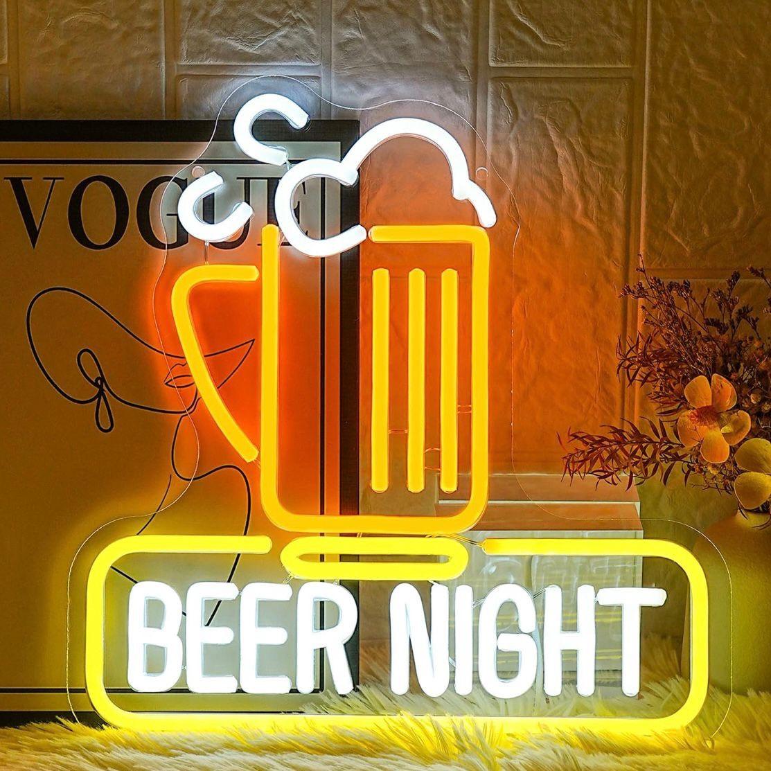 LED Neon Schild Beer Night