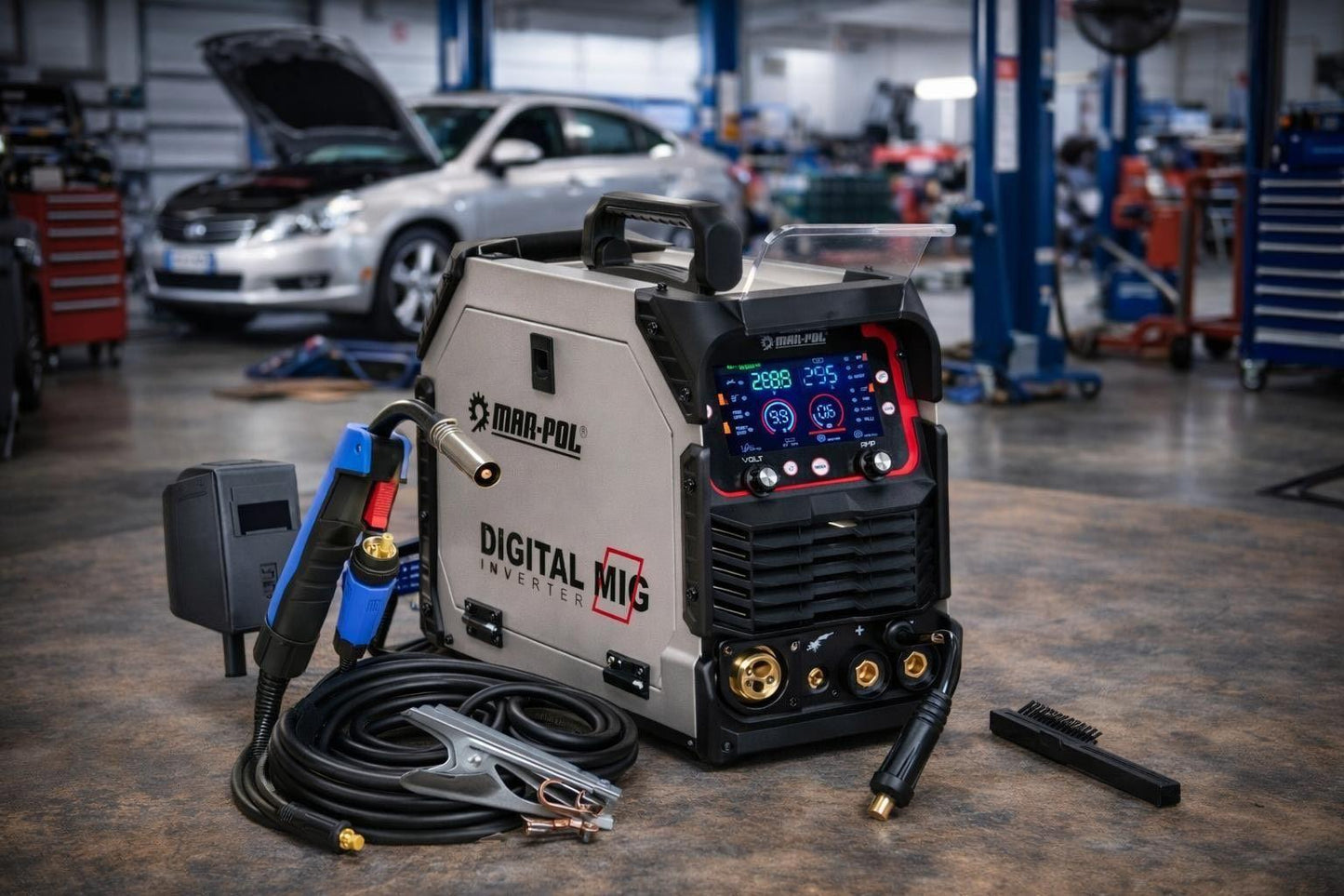 Inverter-Schweißgerät 5in1 MIG/MAG/MMA/TIG mit Synergie-Funktion 250 A
