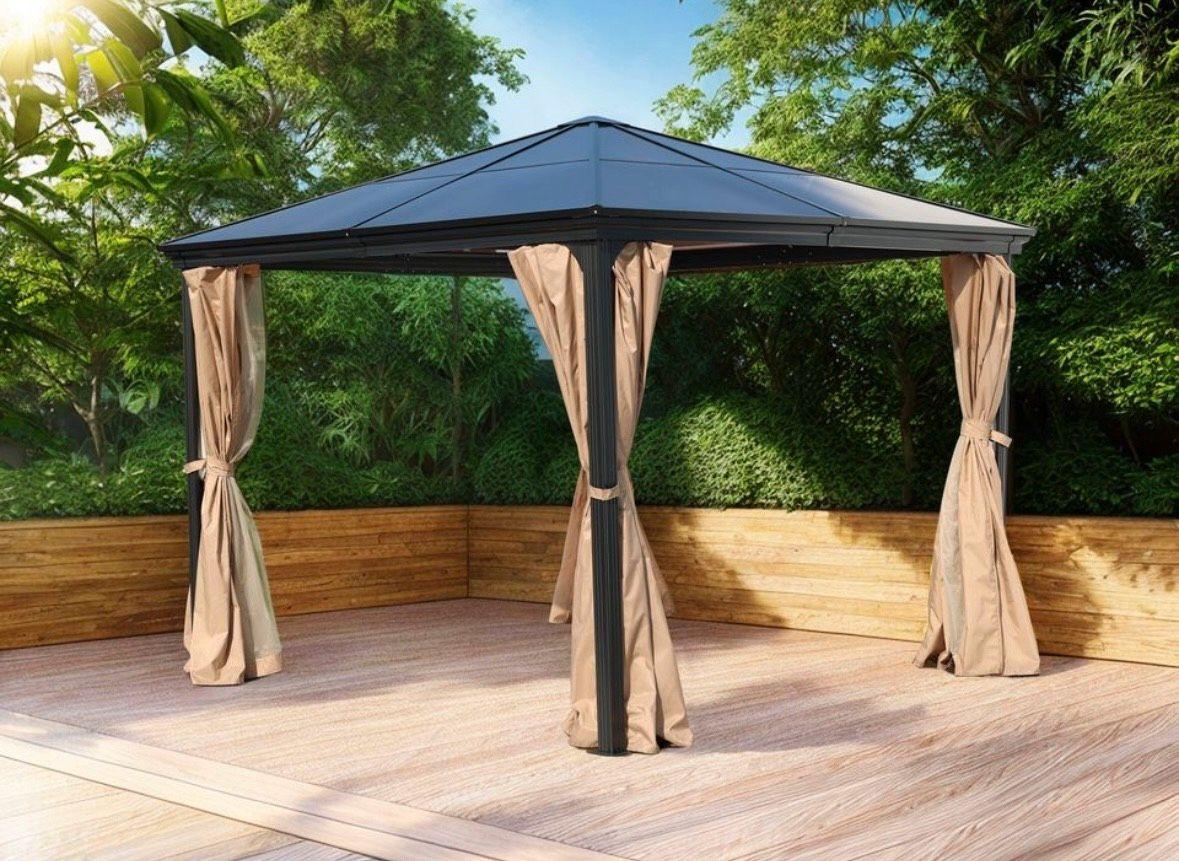 Pavillon 3x3m mit Vorhängen