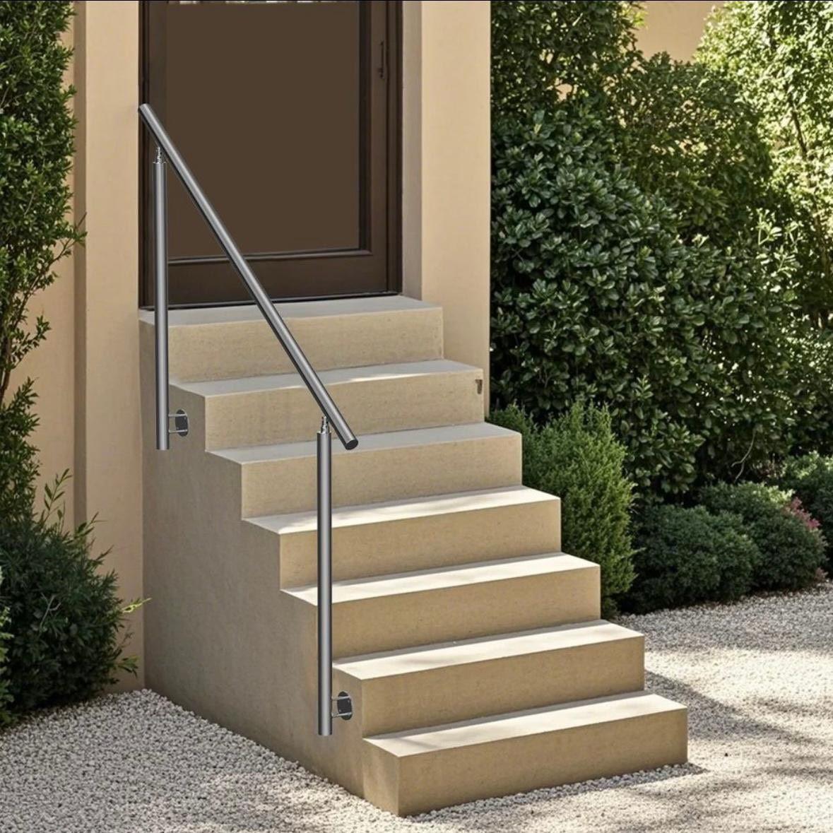 Edelstahl Treppengeländer 150cm verstellbar