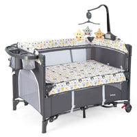5in1 Babybett mit Wickeltisch & Beistellfunktion