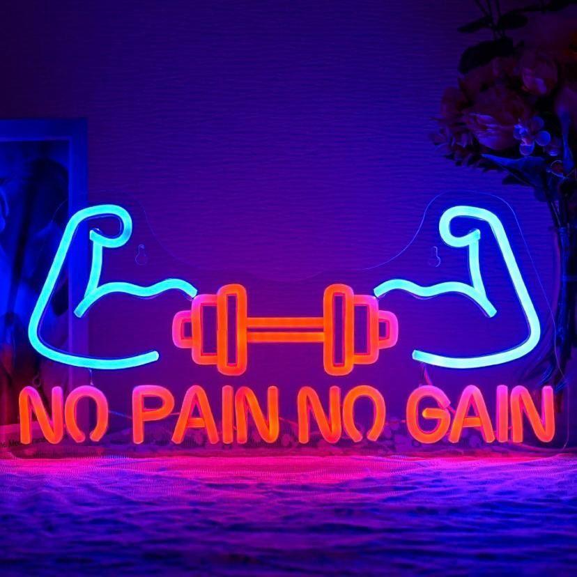 LED Neon Schild No Pain Gain