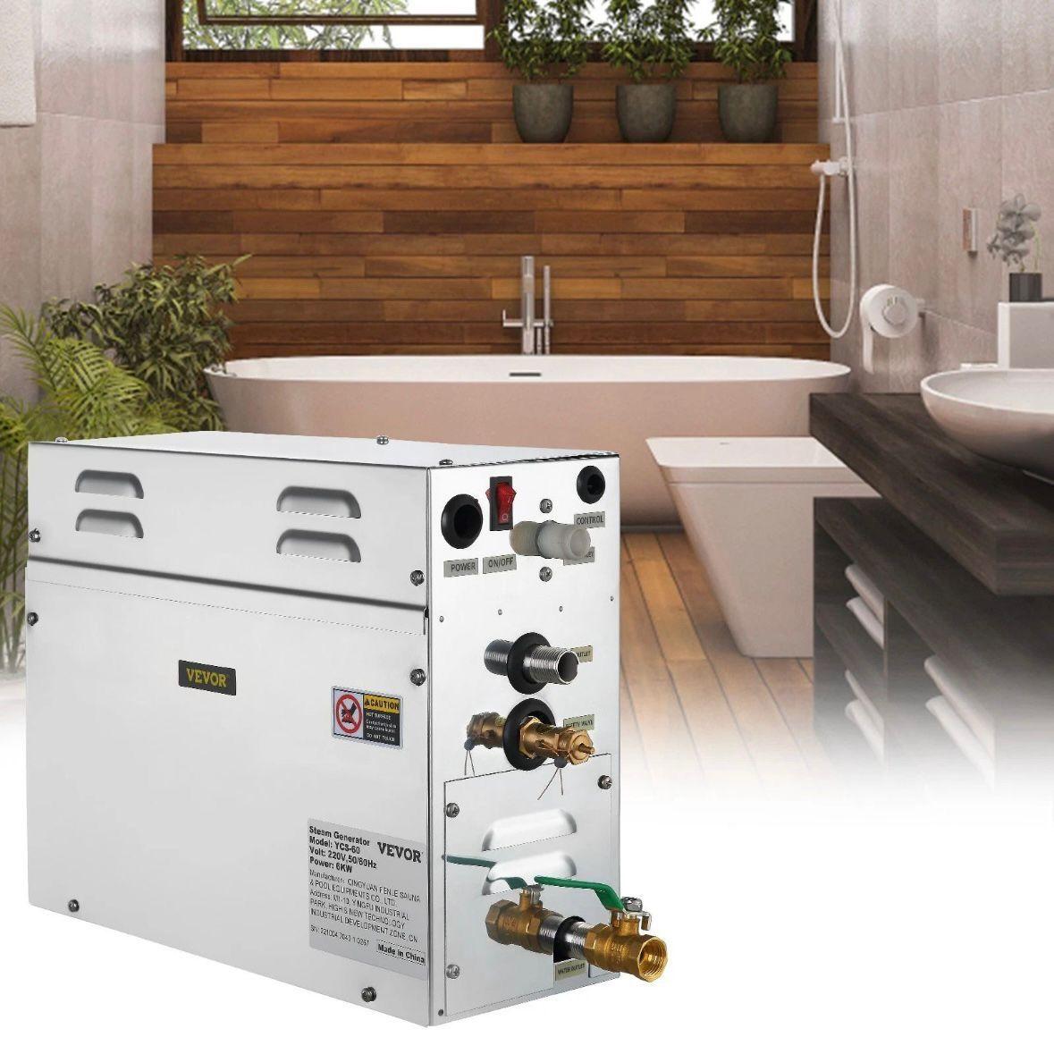 6kW Dampfgenerator für Dampfdusche & Sauna mit LED-Steuerung
