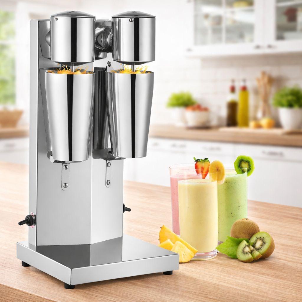 Milchshake Mixer Doppelkopf Edelstahl