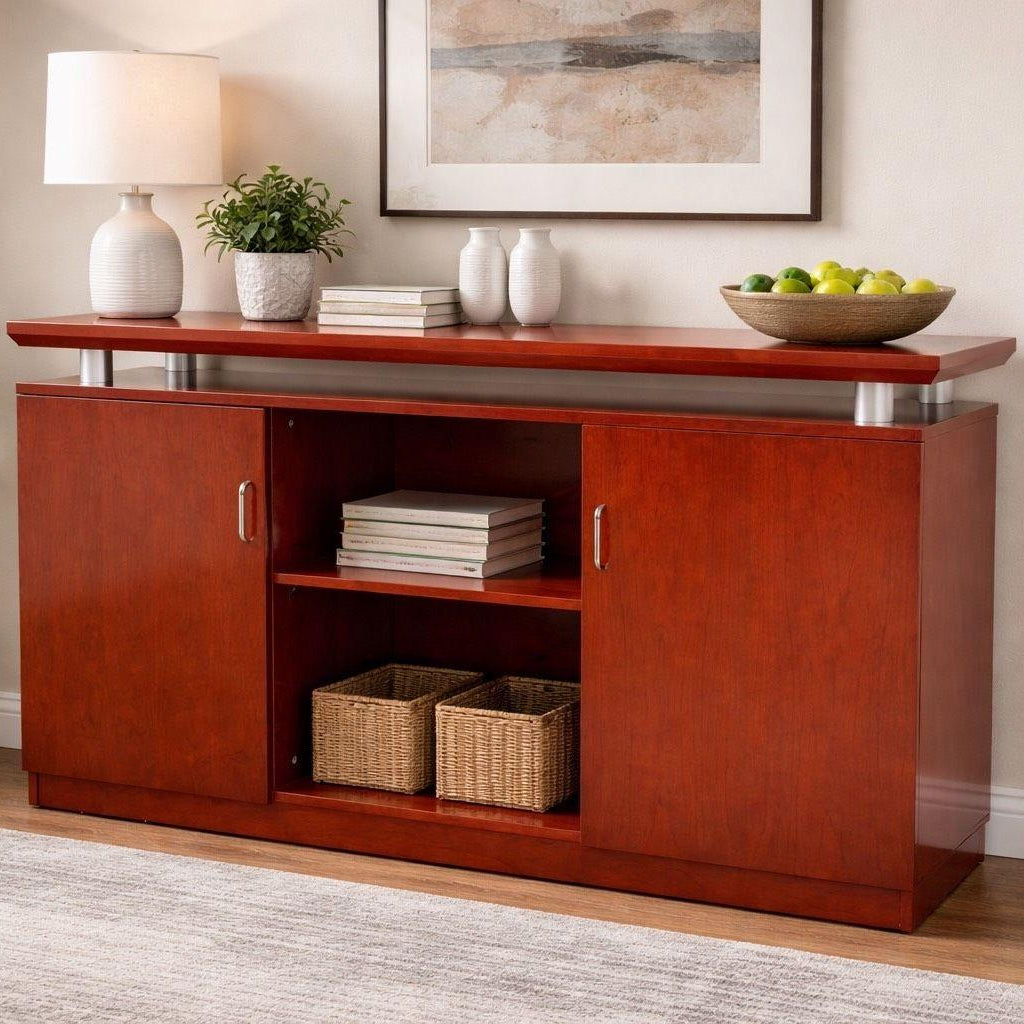 Aktenschrank Büro Sideboard mit Türen und offenem Mittelteil
