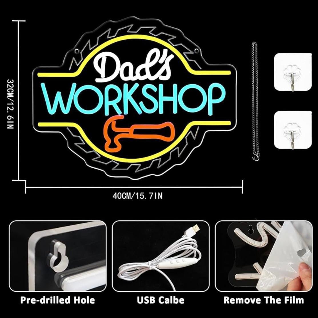 LED Neon Schild Dad’s Workshop