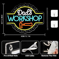 LED Neon Schild Dad’s Workshop