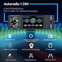 1 DIN Autoradio Bluetooth IPS Display USB AUX Freisprecheinrichtung