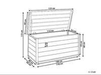 Gartentruhe Aufbewahrungsbox Gartenbox 300L Kunststoff Holzoptik