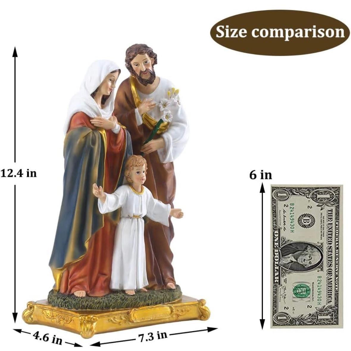Heilige Familie Statue religiöse Figur Kunstharz Deko