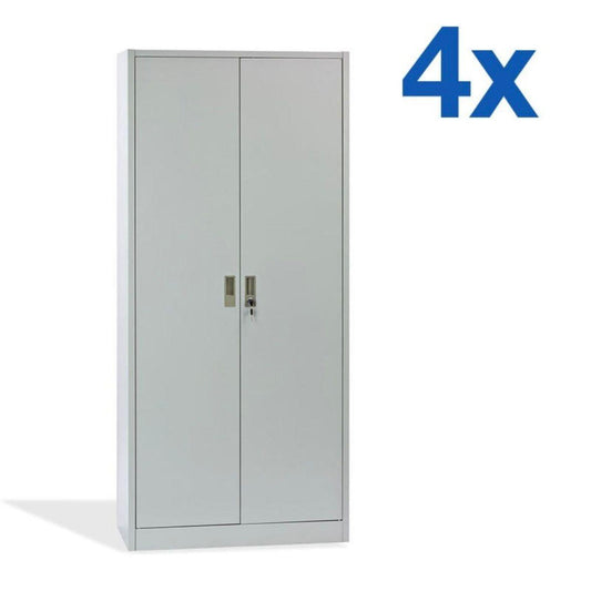 4er-Set Metall-Lagerschränke robust & vielseitig