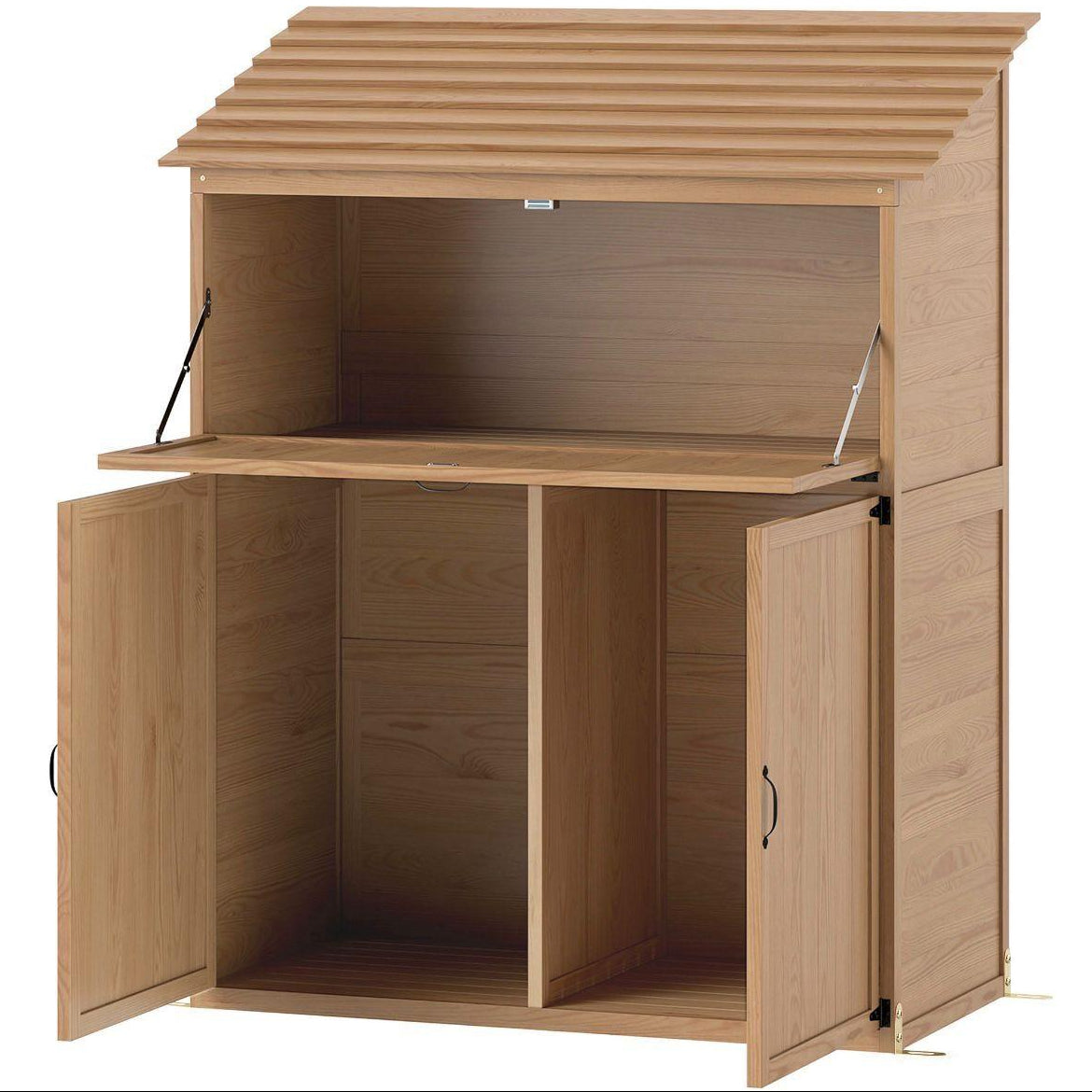 Gartenschrank Holz Outdoor Schrank mit Klapptisch Gartenbar
