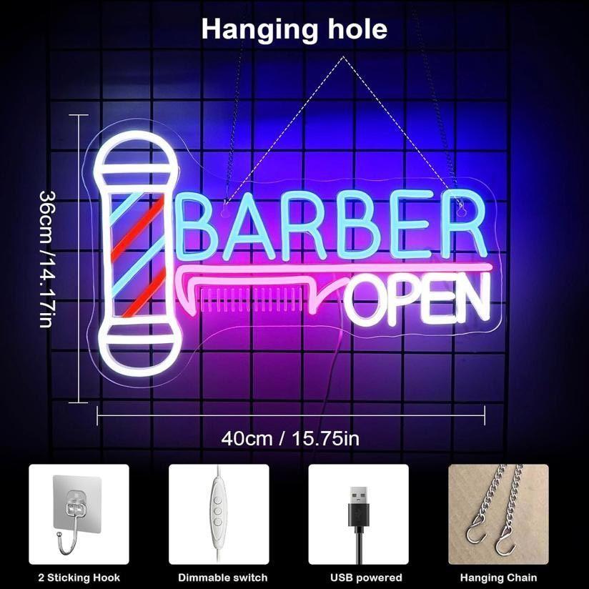 LED Neon Schild Barber OPEN