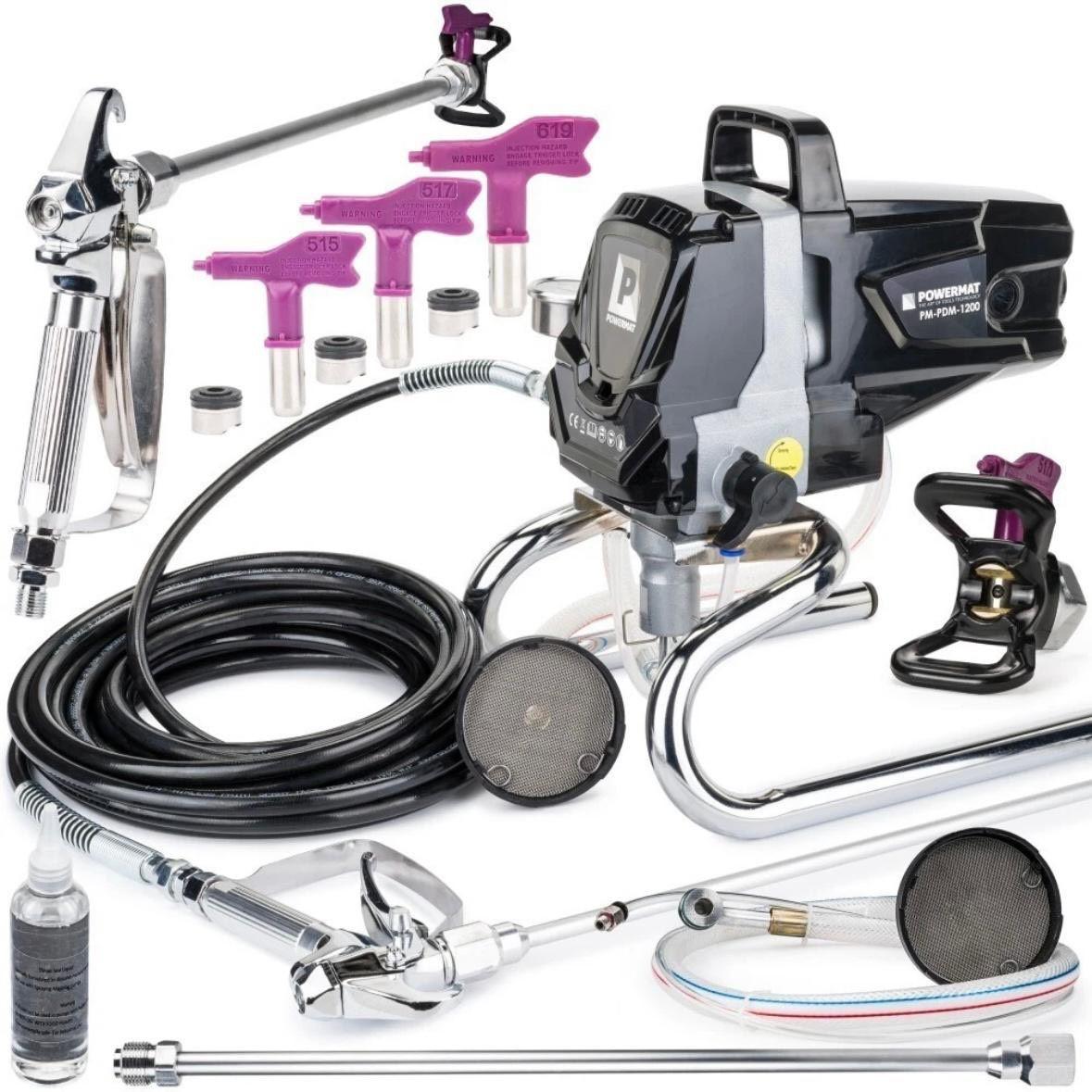 Airless-Lackiergerät 1200 W mit Kolbenpumpe 220 bar