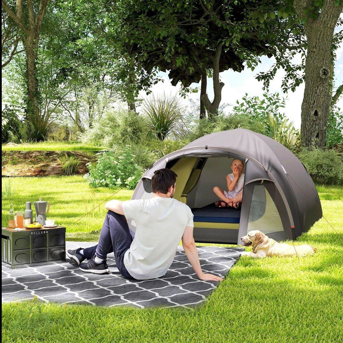 Camping Tunnelzelt für 2–4 Personen mit Wohnbereich