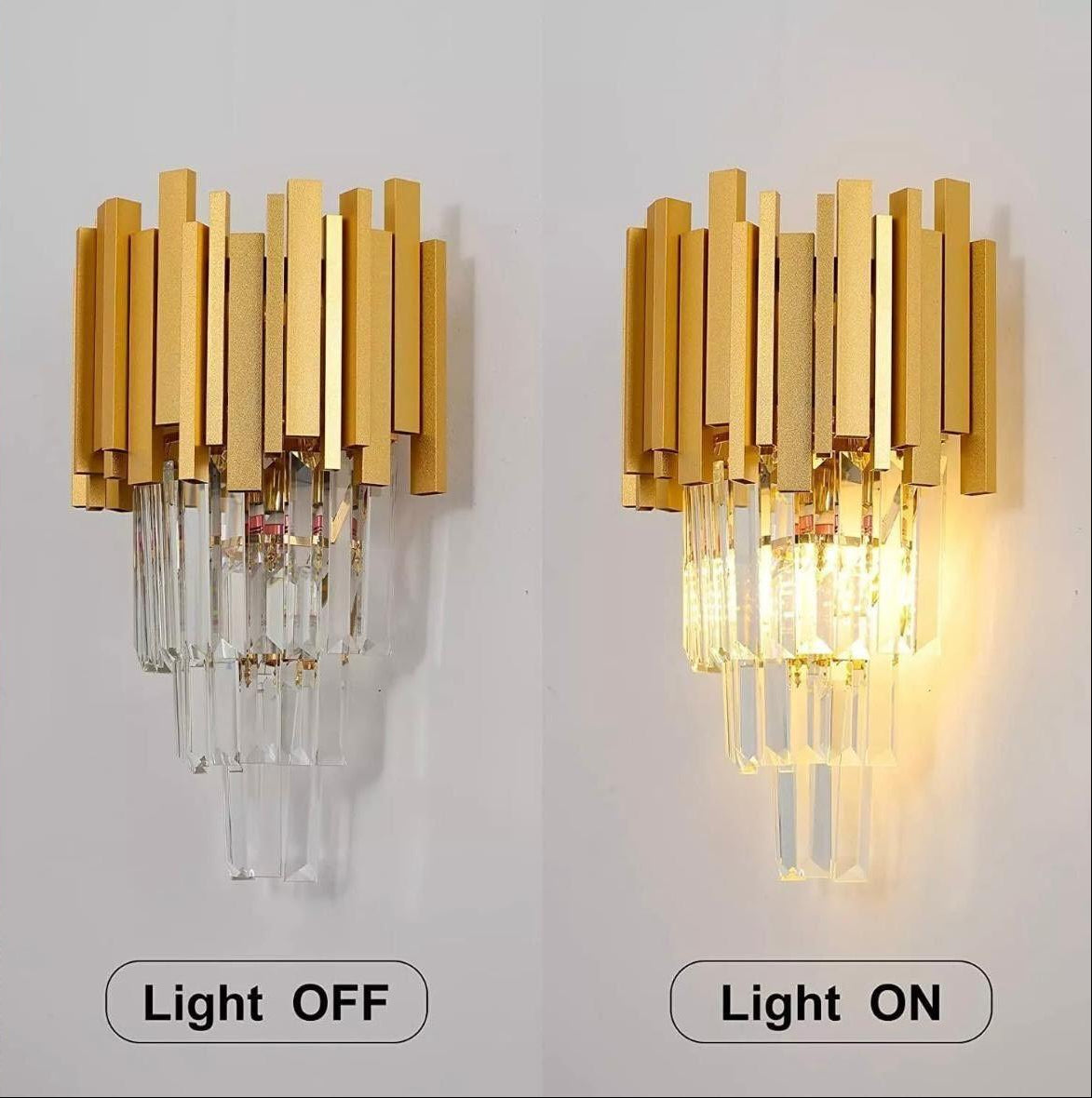 Kristall Wandleuchte Gold LED 40W Modern