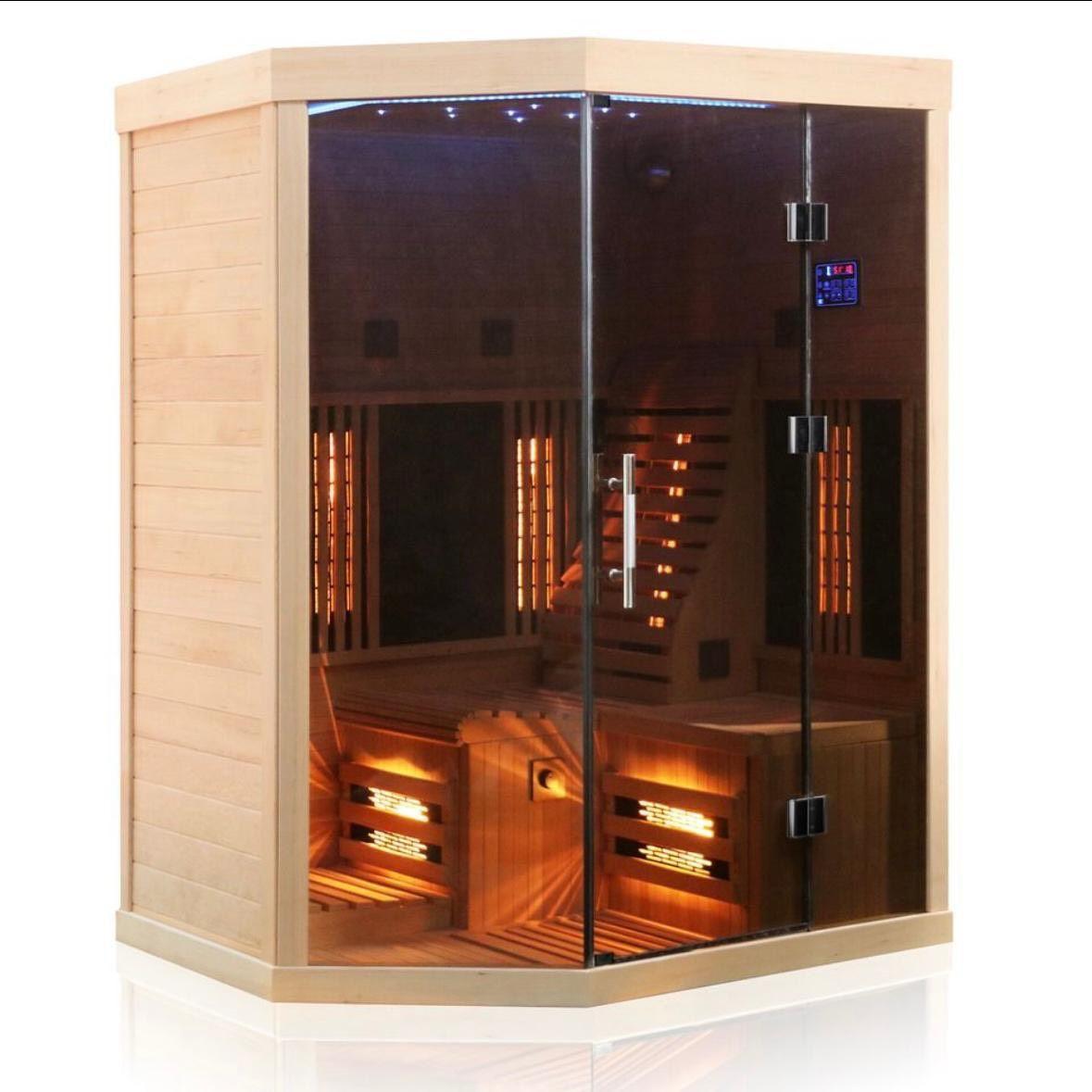 Infrarotkabine 1–2 Personen mit Vollspektrumstrahlern LED & Soundsystem