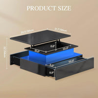 LED Couchtisch Schwarz