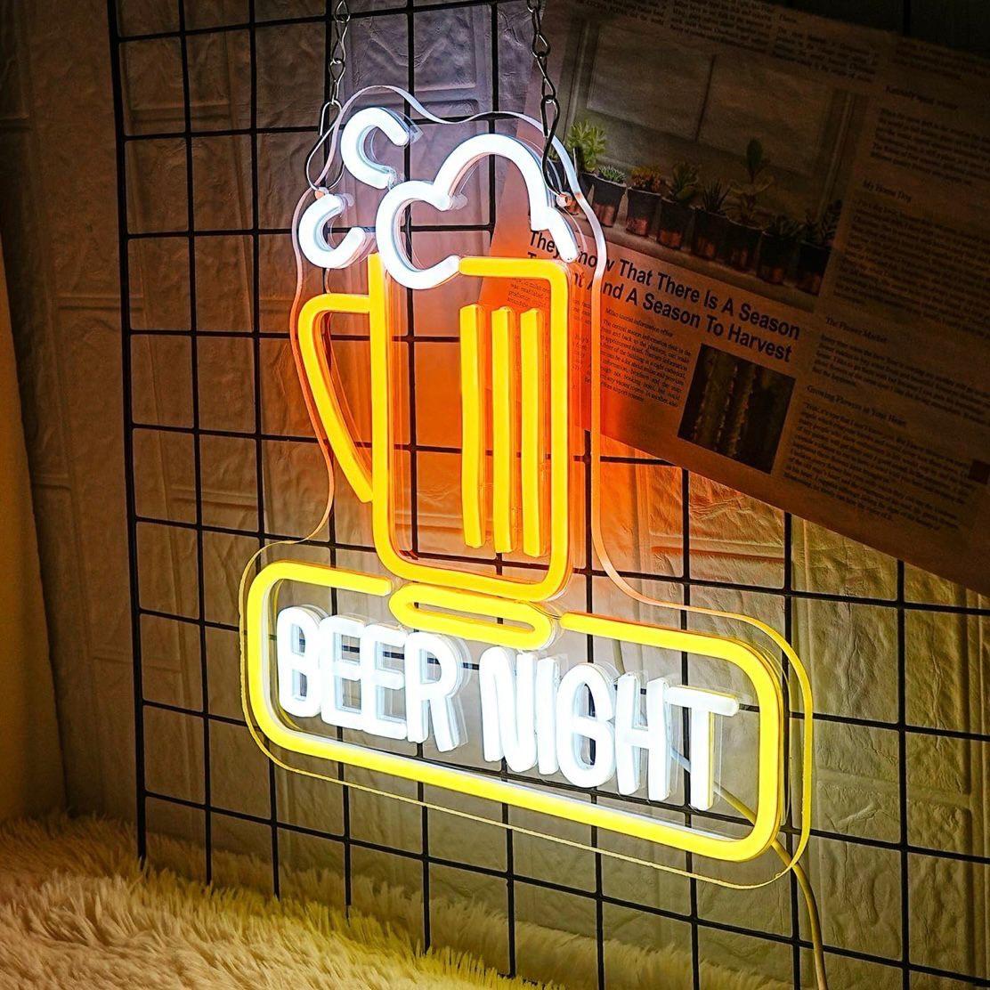 LED Neon Schild Beer Night