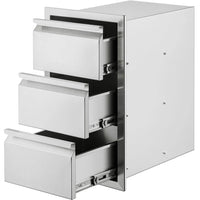 Edelstahl Küchenschublade 3-fach für Outdoor- & Innenküchen