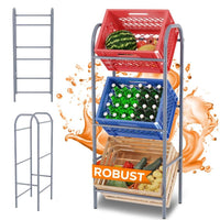 Getränkekistenregal aus Metall platzsparend für 3 Kisten