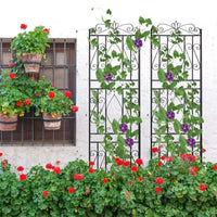 2er Set Rankgitter Metall Gartenspalier Rankhilfe Pflanzenstütze