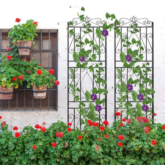 2er Set Rankgitter Metall Gartenspalier Rankhilfe Pflanzenstütze