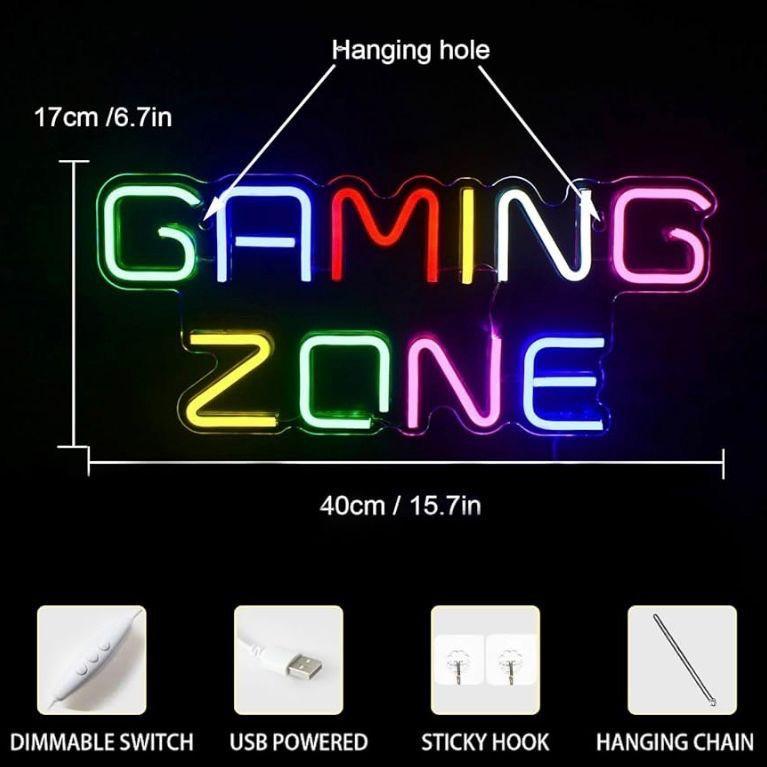 LED Neon Schild Gaming Zone