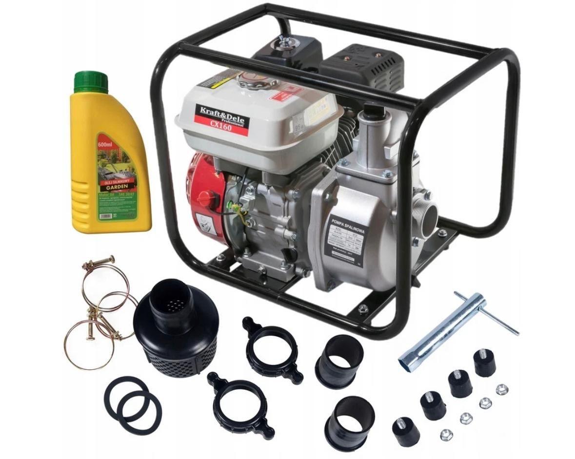 Benzin-Wasserpumpe 2” 5,5PS leistungsstark & mobil