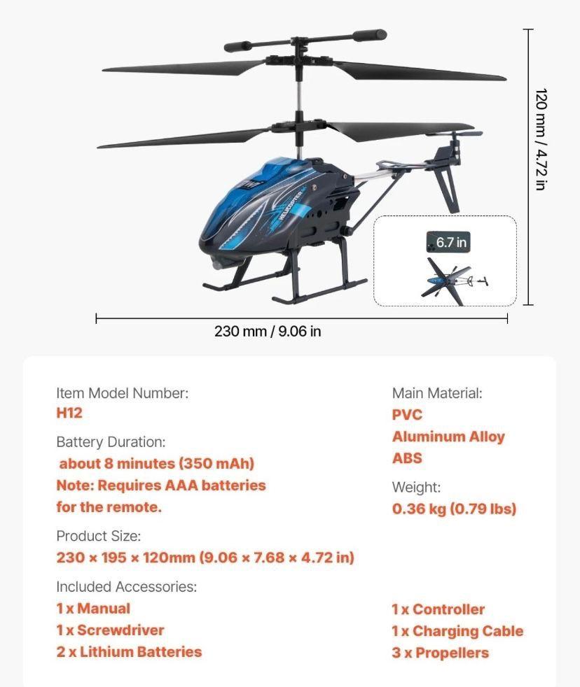 RC-Helikopter 3,5-Kanal mit LED & Gyro