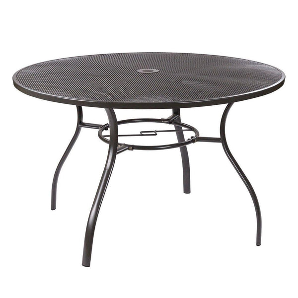 Runder Gartentisch aus Metall robust & wetterfest