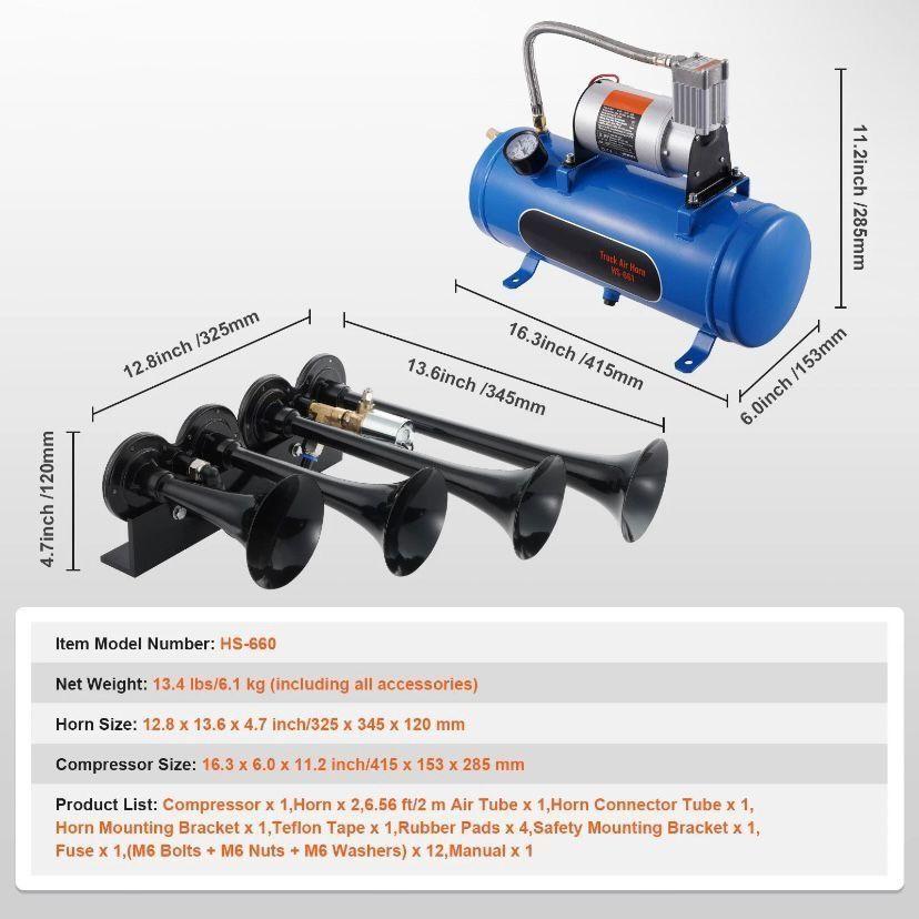 12V Luftkompressor 6L Tank 190W Druckluft Kompressor Auto LKW