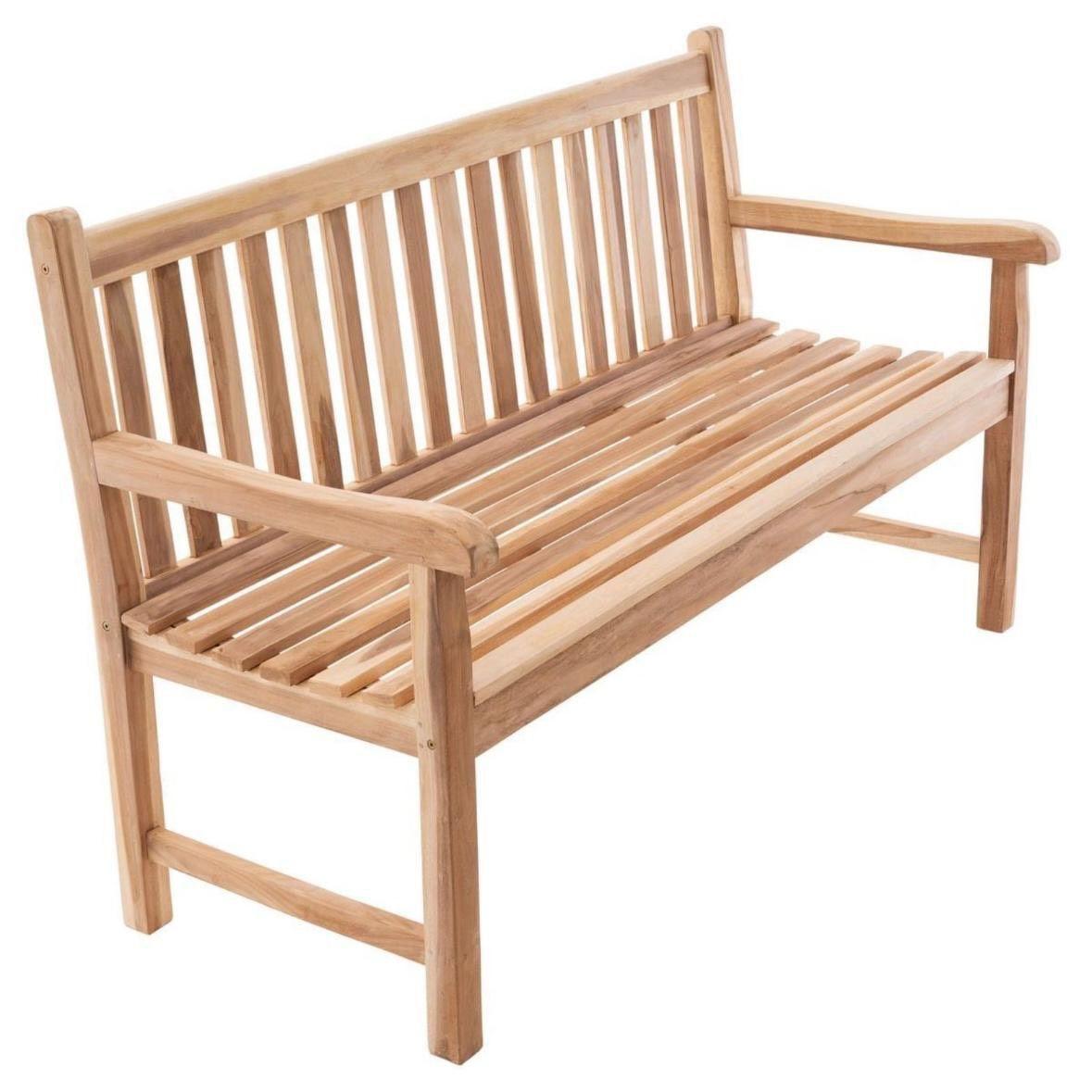 Teak Gartenbank 3 Sitzer Holzbank 150cm