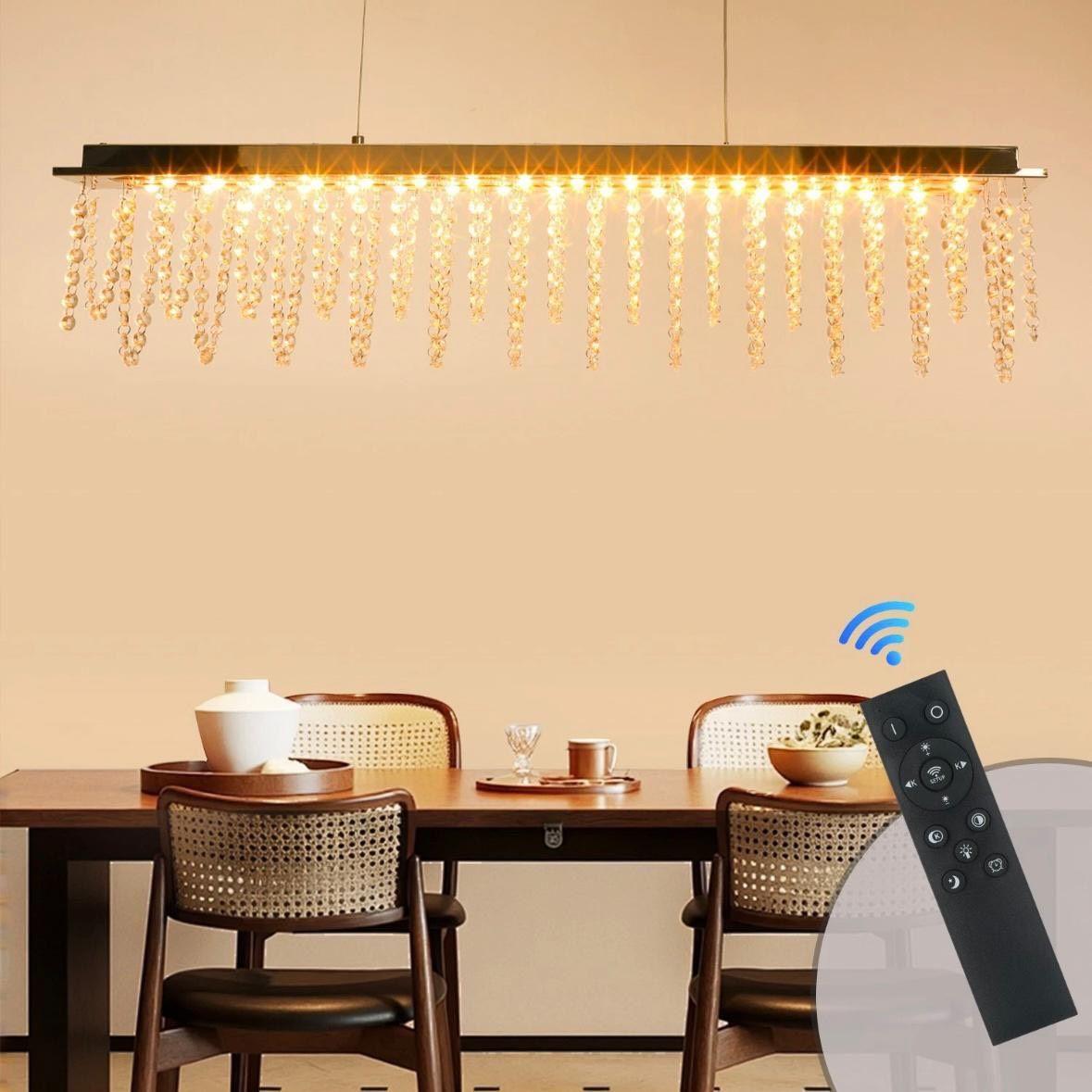 LED Kristall Kronleuchter dimmbar höhenverstellbar Silber