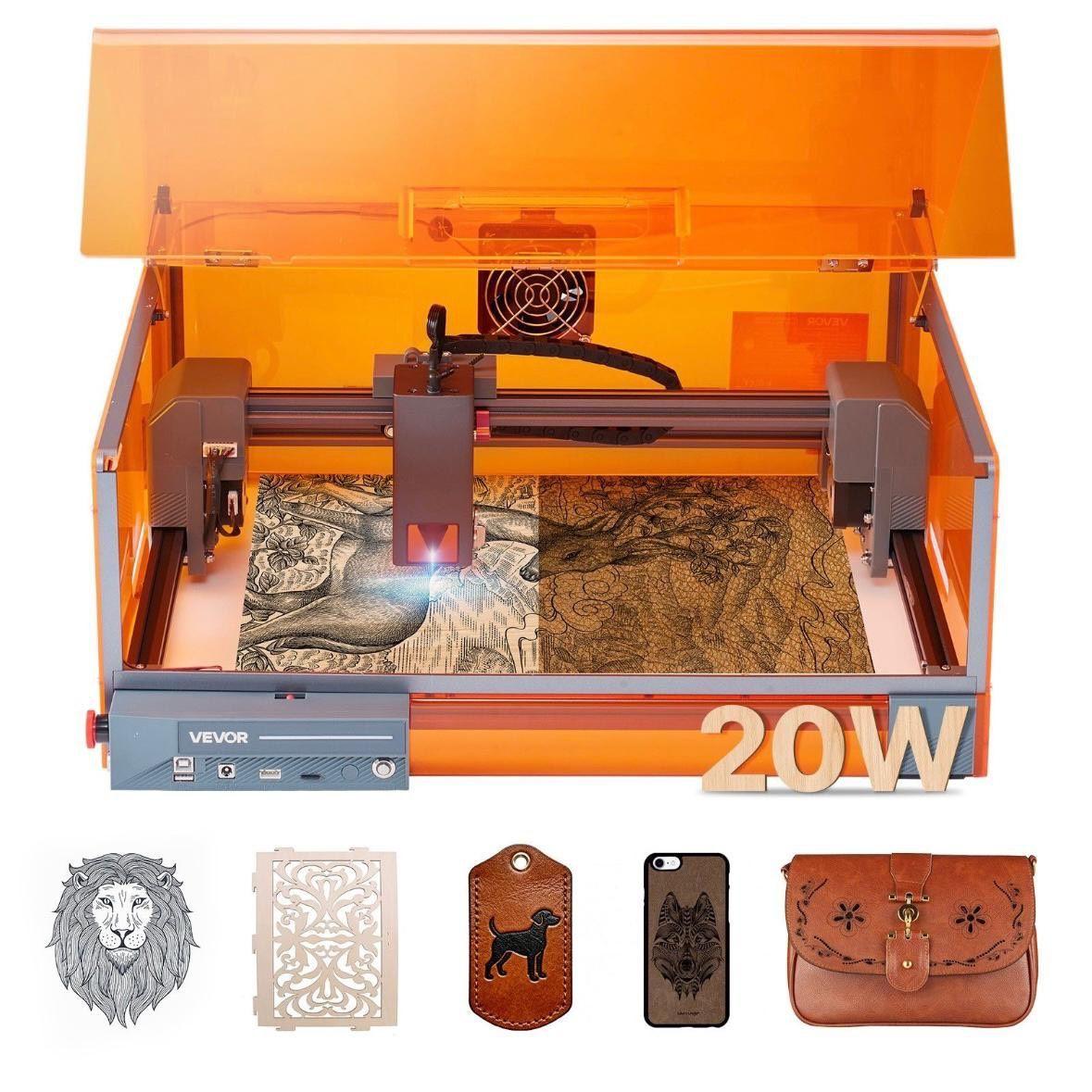 20W Lasergravierer mit Schutzgehäuse (Klasse 1) Präzise & sicher