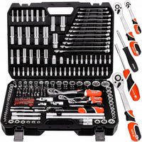 216-tlg. Profi-Werkzeugkoffer aus Chrom-Vanadium-Stahl mit Ratschen-Set