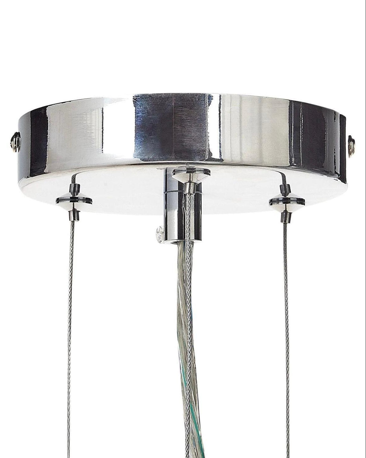 Eleganter Kristall-Kronleuchter in Silber 6-flammig